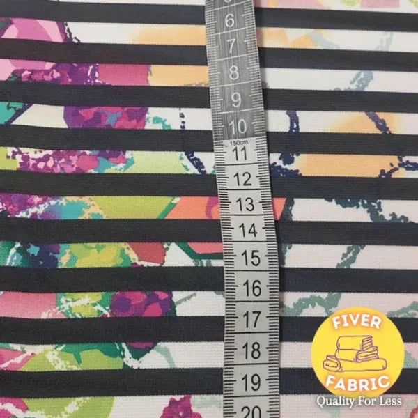 Striped lycra colour burst lycra