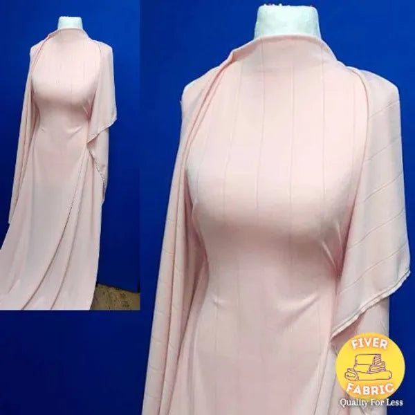 Light pink ribbed jersey