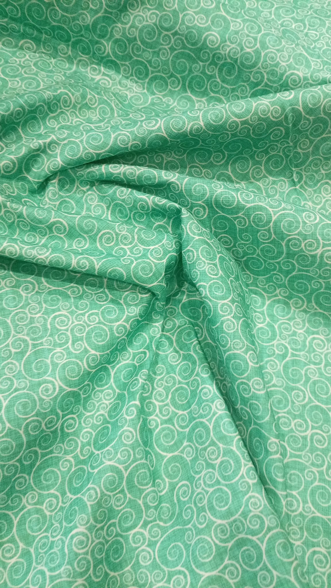 Swirls digitally printed cotton
