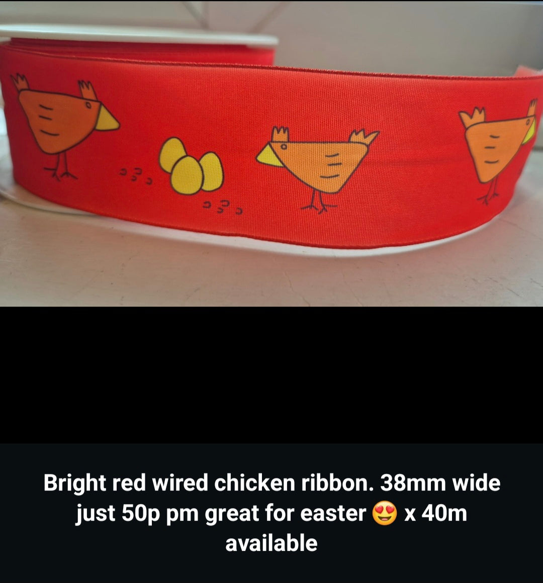 Chicken wired ribbon 38mm wide