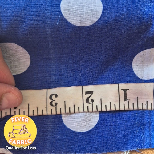 Blue spot polycotton