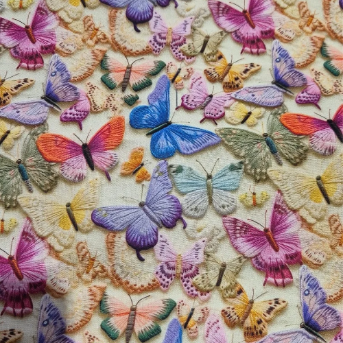100% cotton 3D Butterflies