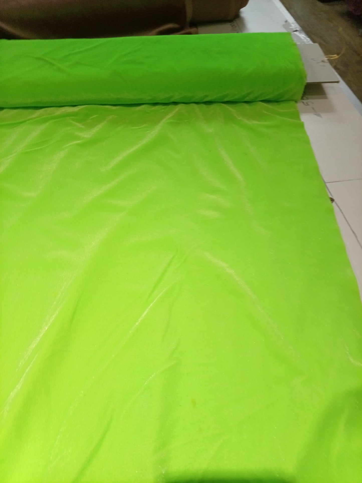 Bright green velour