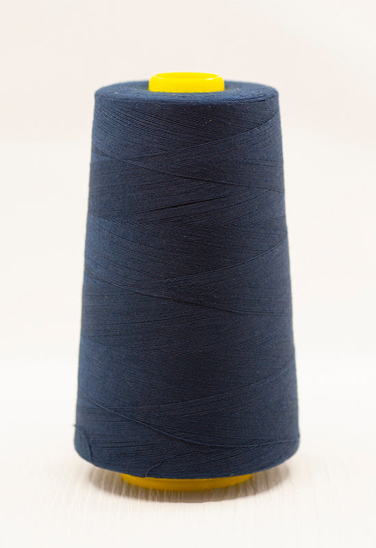 Navy overlocker cone of thread