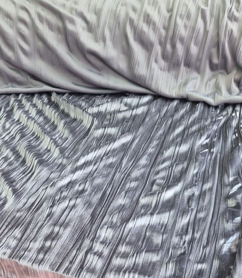 Grey textured velour