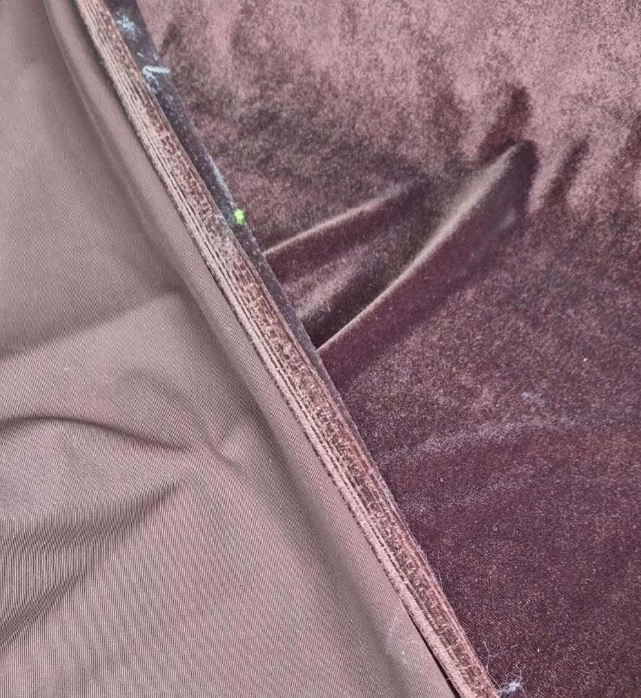 Brown stretch velour