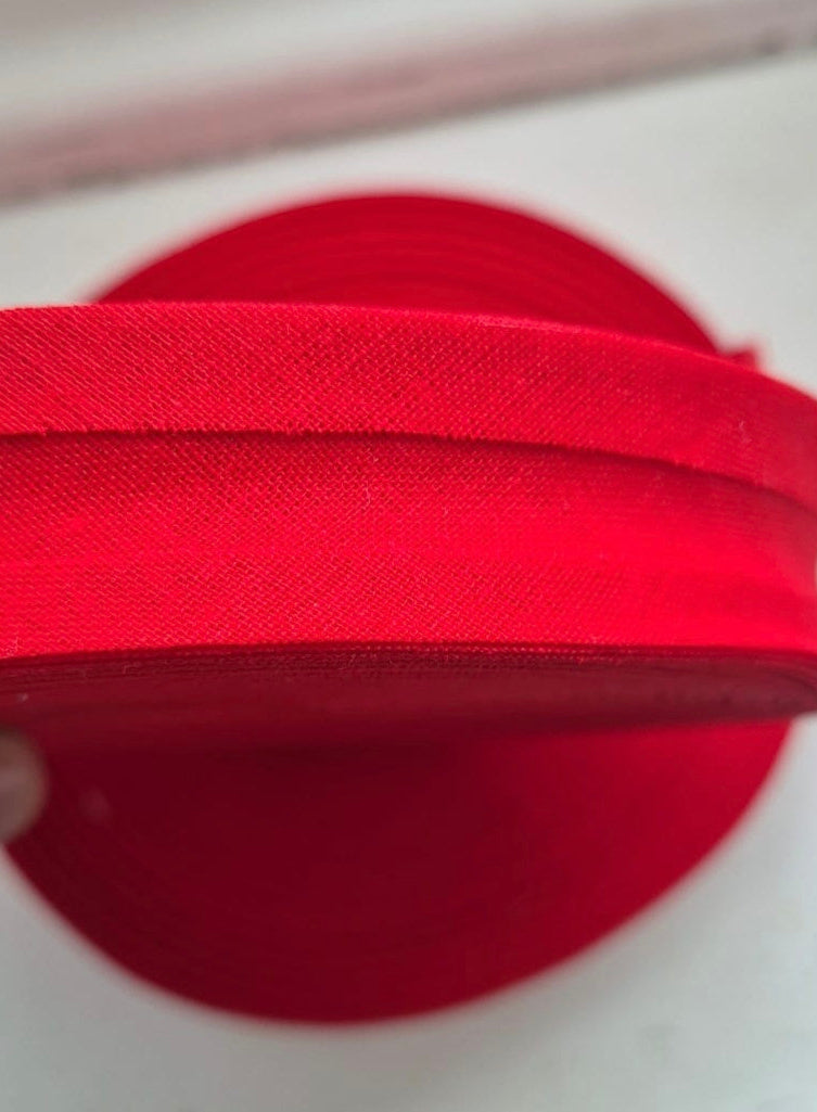 100% cotton bias binding Red