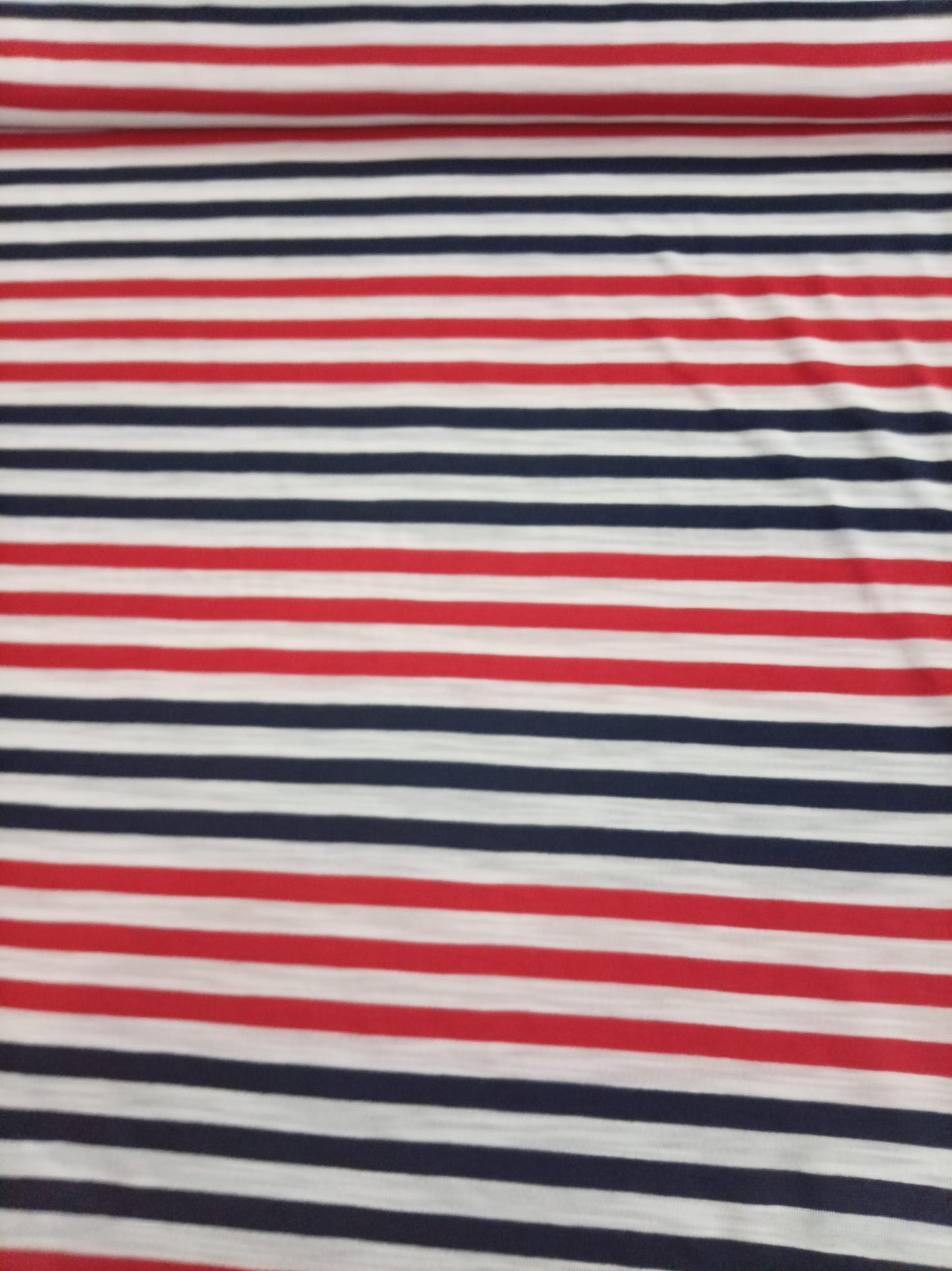 Blue red white poly jersey