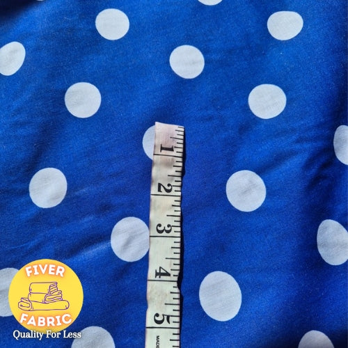 Blue spot polycotton