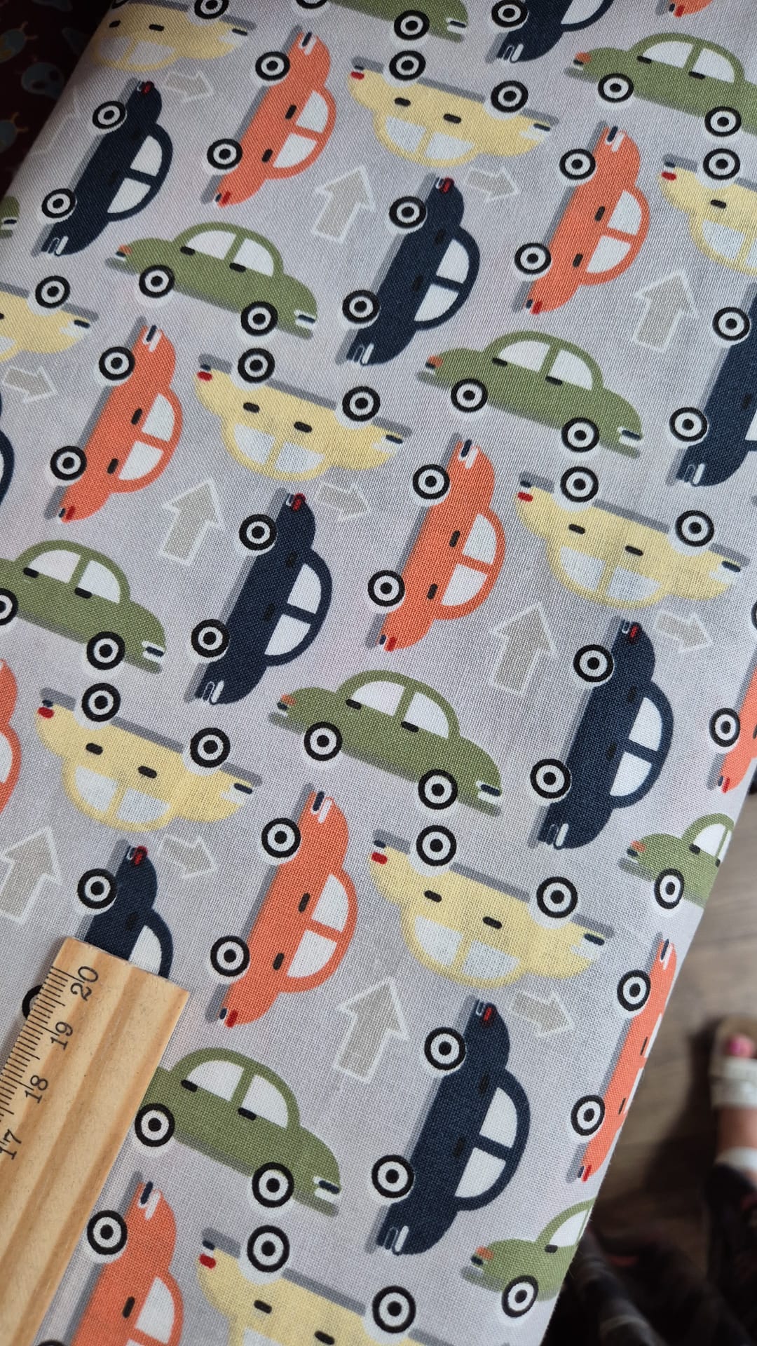 100% cotton cars grey