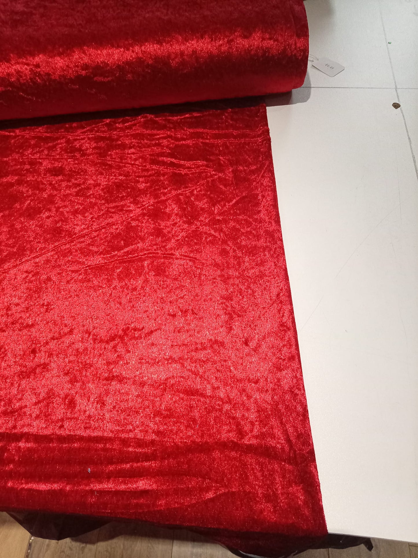 Crushed Velvet - Christmas Red