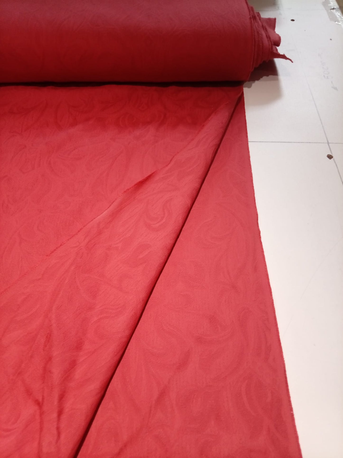Red patterned upholstery