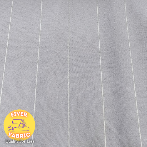 Grey stripped Scuba Crepe