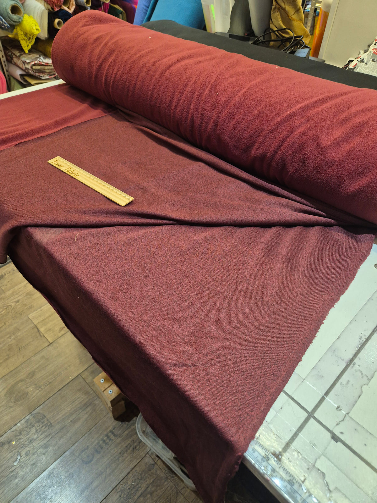 Wine microfleece sweatshirt