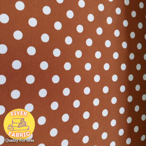 Polka dot scuba crepe - auburn