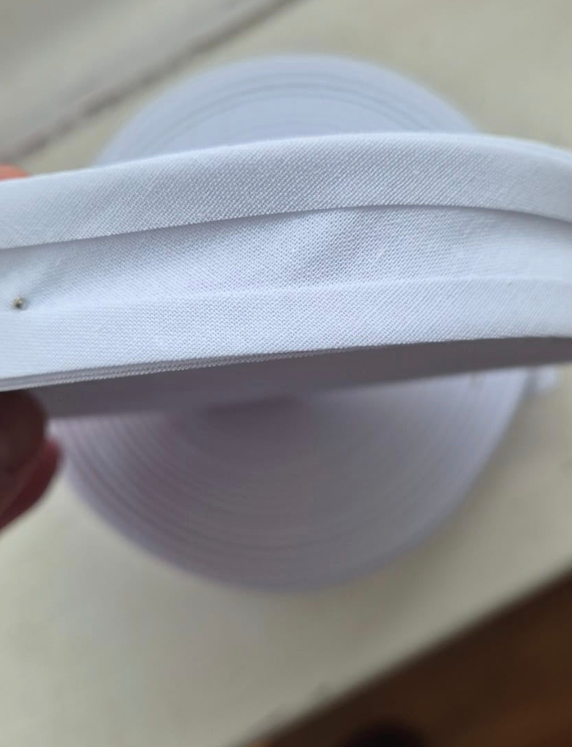 100% cotton bias binding White