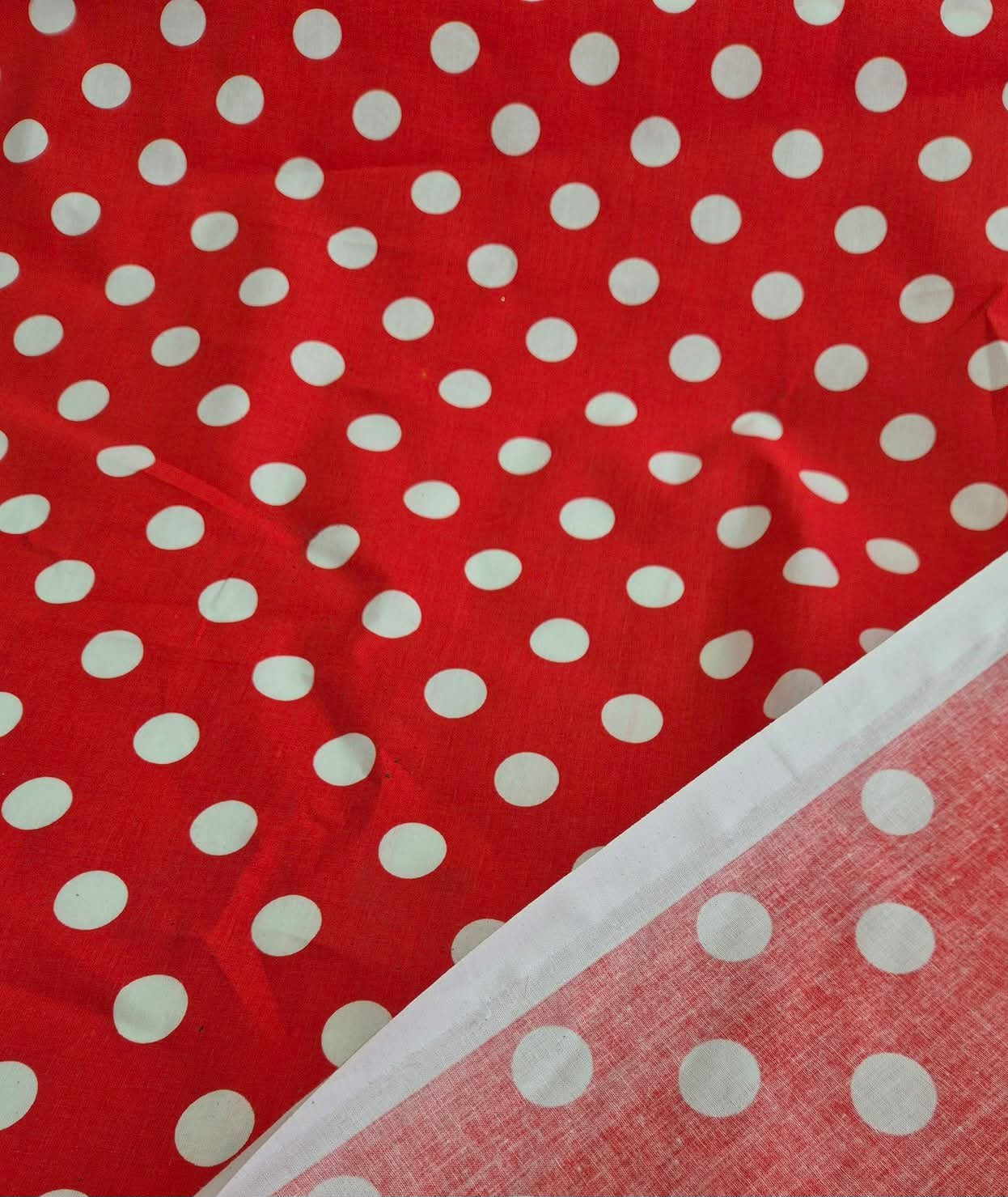 Red with white spot Cotton