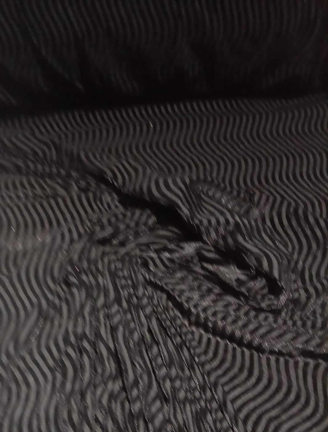 Burnout velour velvet - black waves