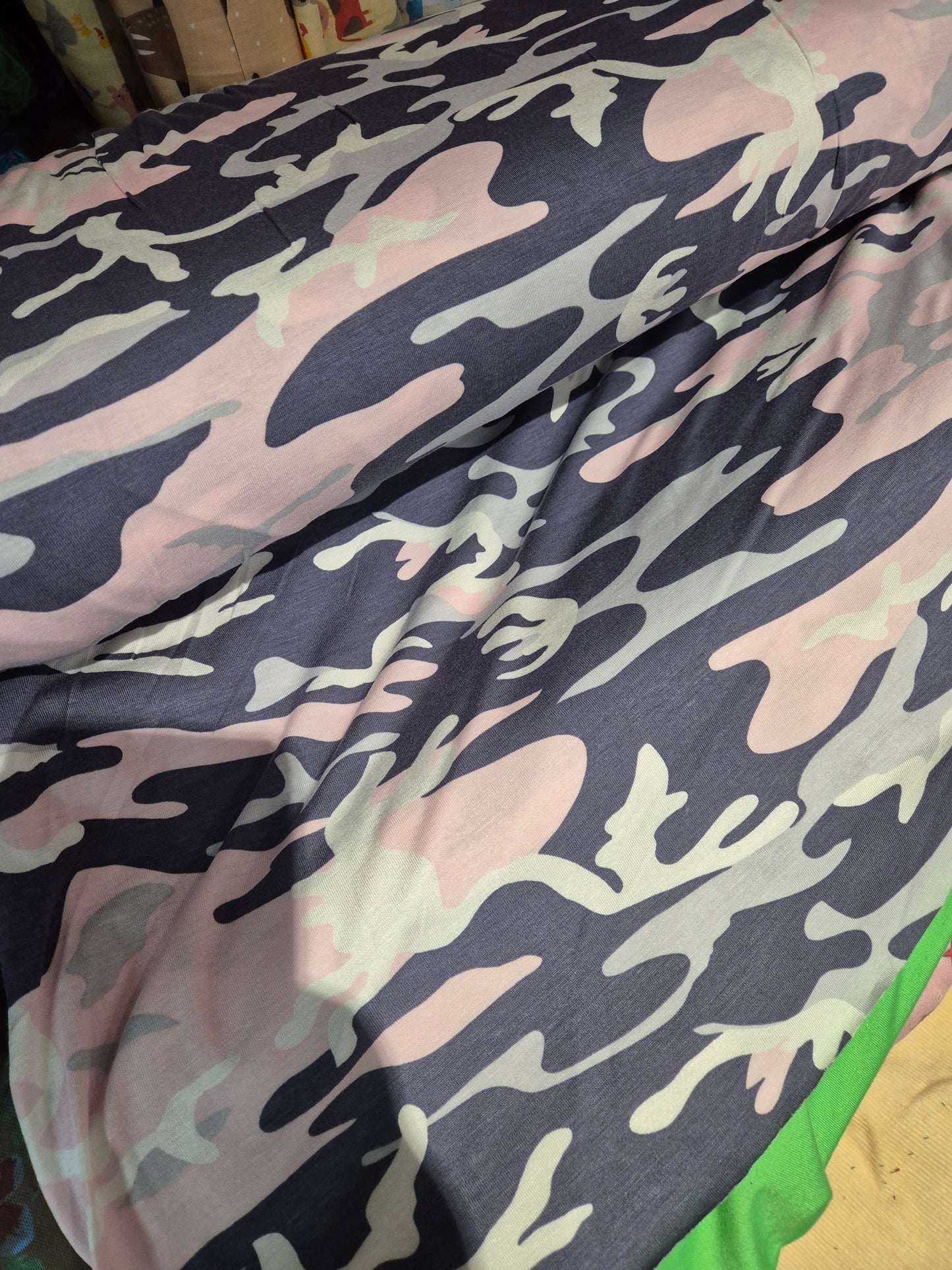 Pink camo cotton jersey