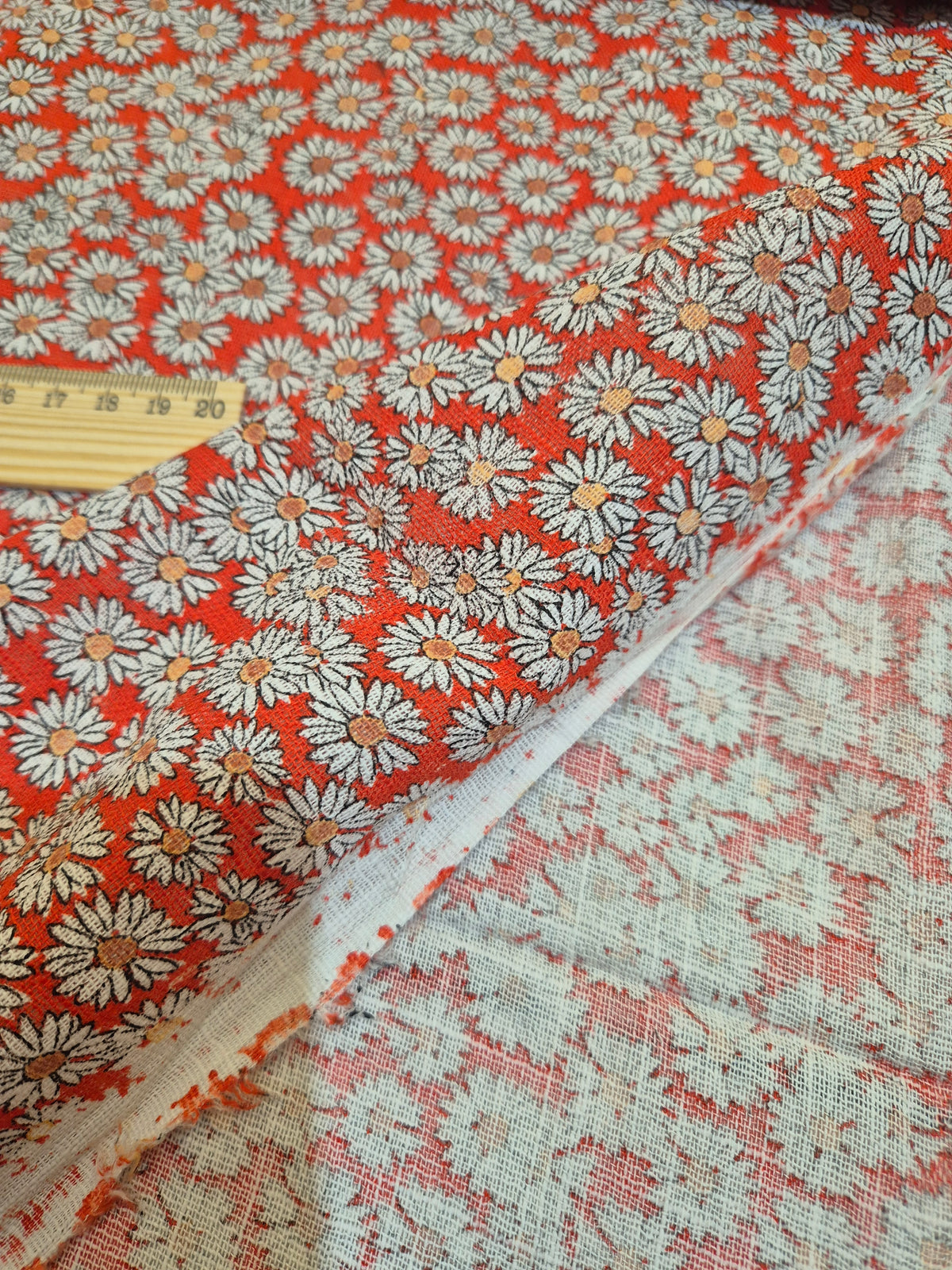 Cotton Viscose Daisies