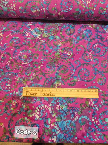 Batik 100% cotton Code Q (purple)