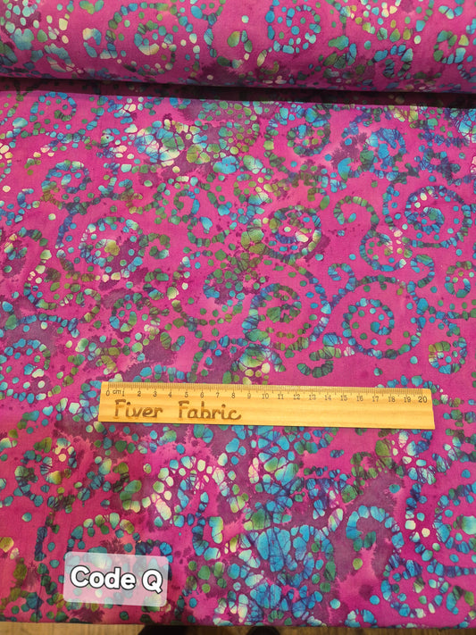 Batik 100% cotton Code Q (purple)