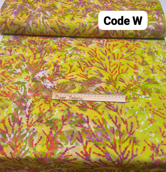 Batik 100% cotton Code W