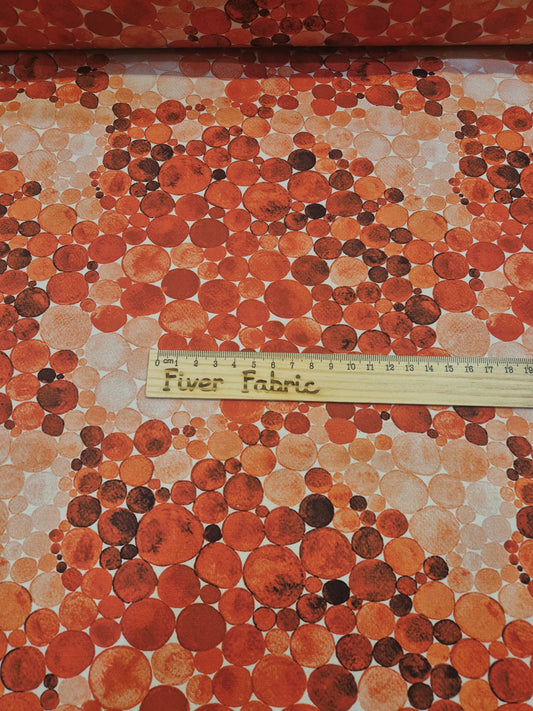 100% cotton red circles