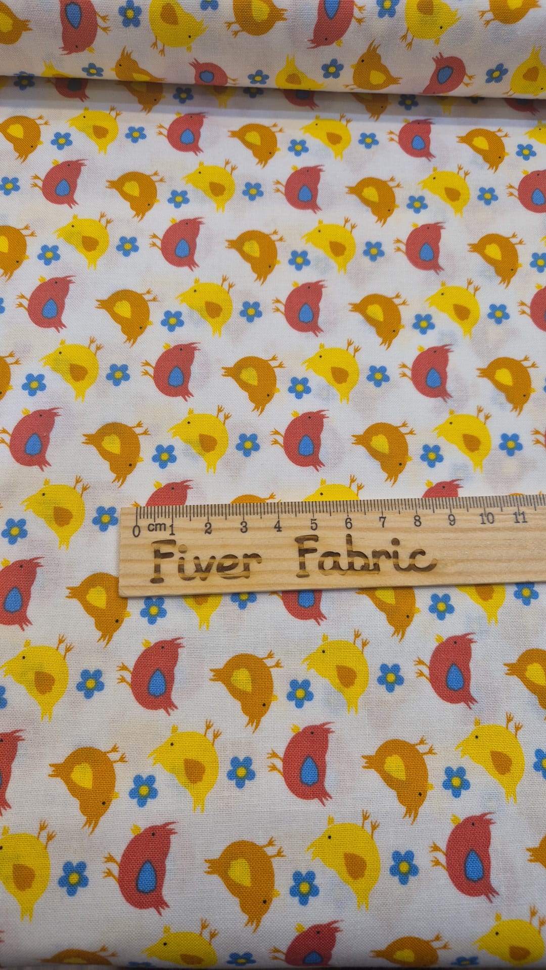 100% cotton baby chick's on white
