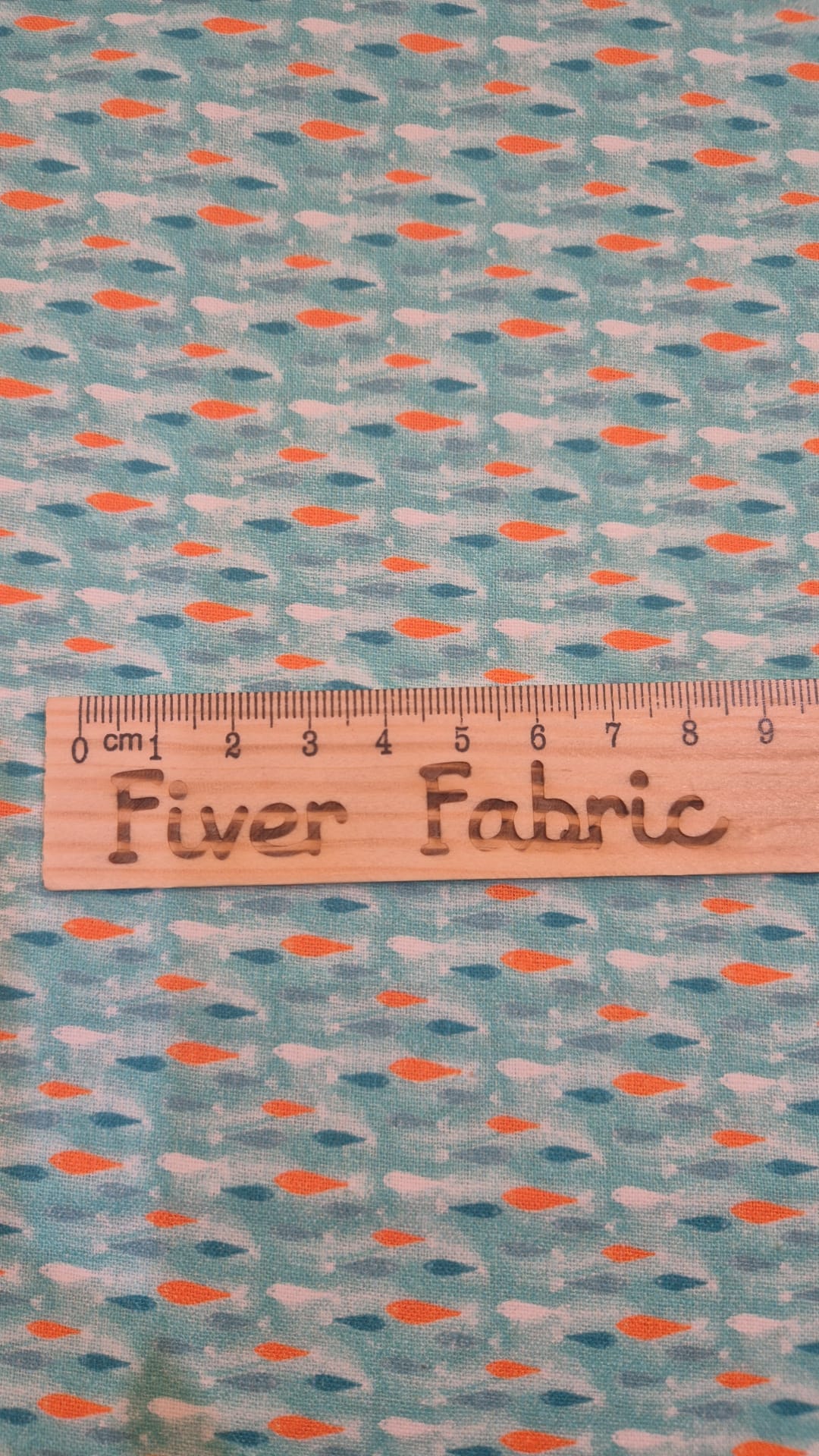 100% cotton fish on jade