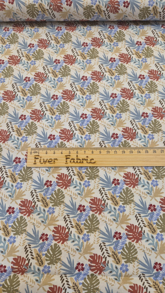 100% cotton leafy