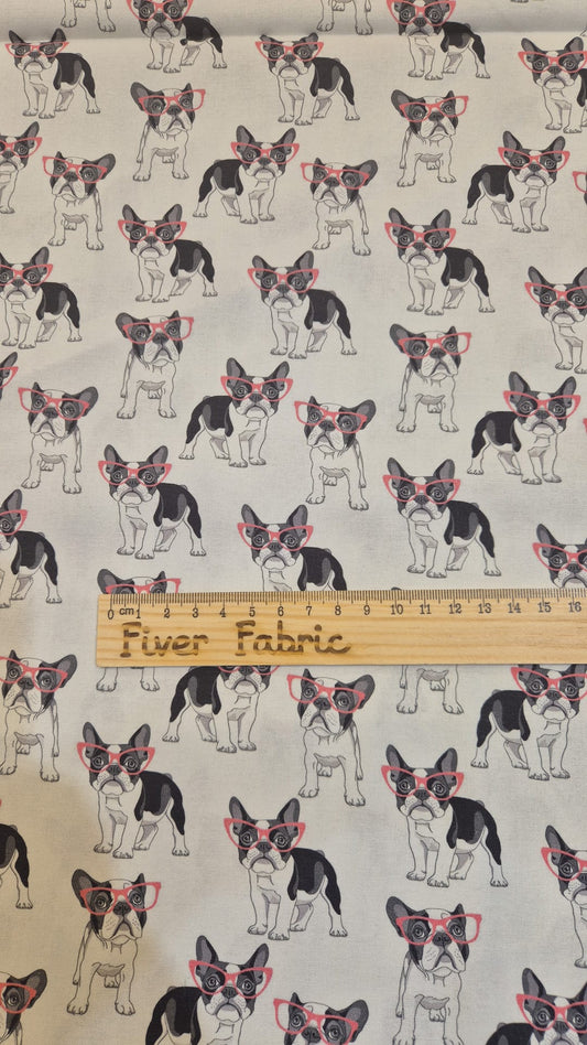 100% cotton French bulldog