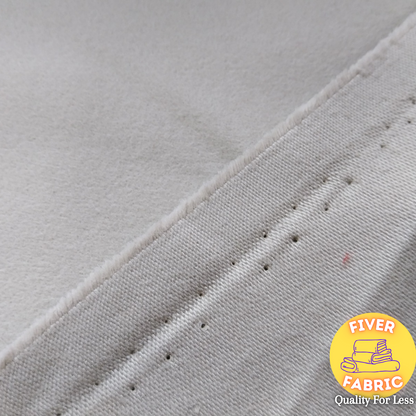 Soft grey cotton moleskin