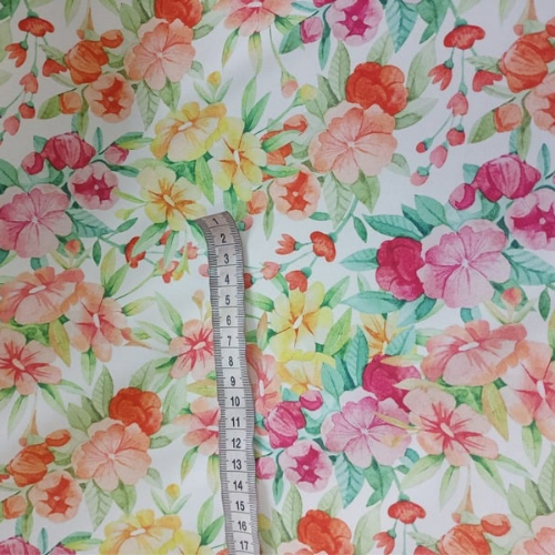Summer garden dress fabric