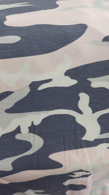 Pink camo cotton jersey