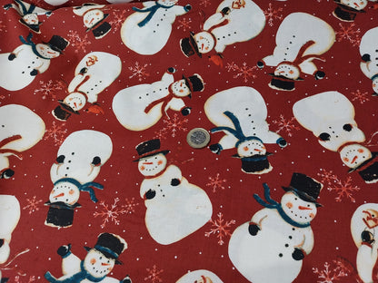 Red Snowman Cotton