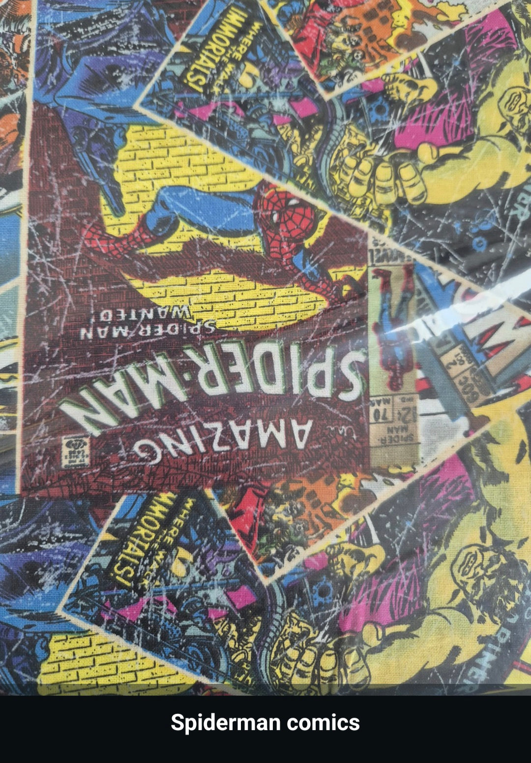 100% cotton Spiderman comics