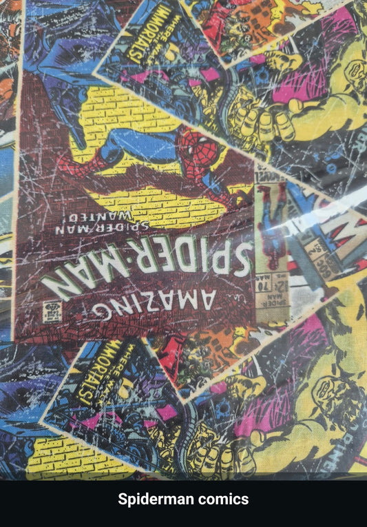 100% cotton Spiderman comics