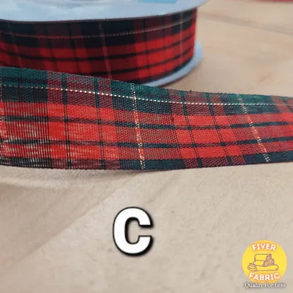 1 inch wide tartan ribbons