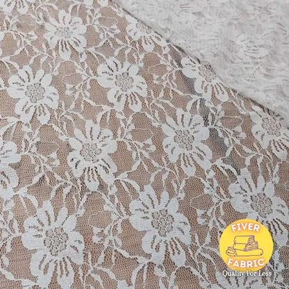 White stretch lace