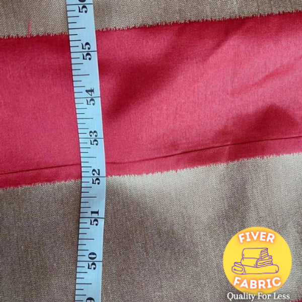 Red gold stripe upholstery