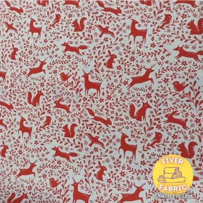 Red woodland animals