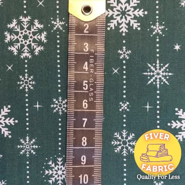 Bottle green snowflakes
