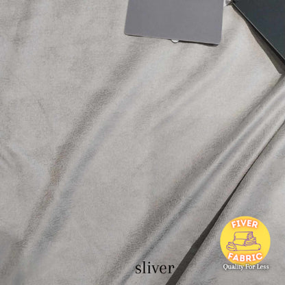 sliver foil suede jersey