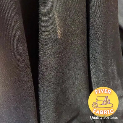 Black ribbed Jersey semi see through