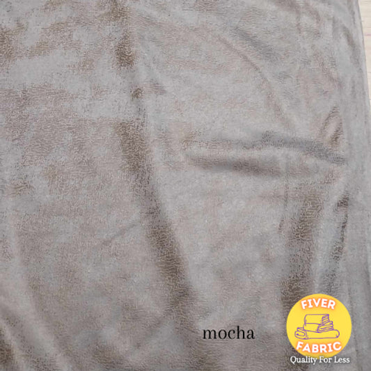 mocha foil suede jersey