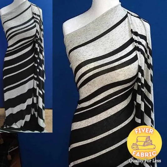 Striped jersey grey and black