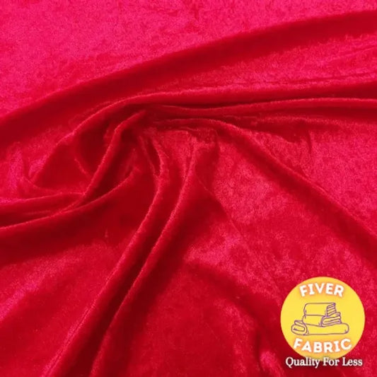 Crushed Velvet - Christmas Red