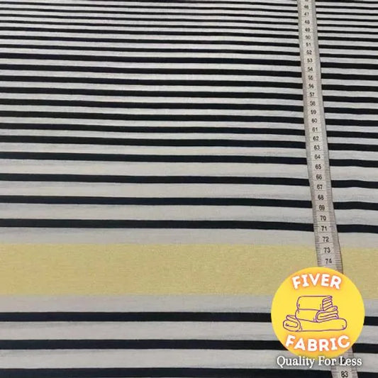 Black white and yellow stripe jersey