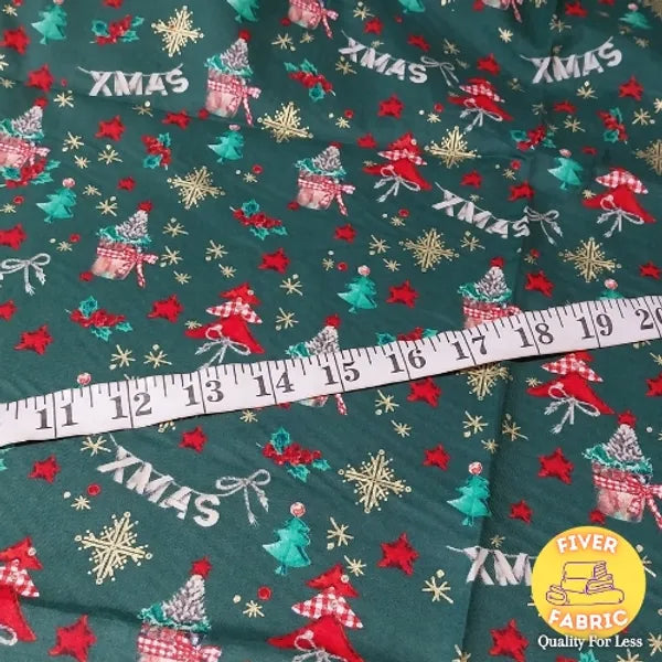 Green Xmas Cotton